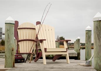 Adirondack Folding Chairs on dock