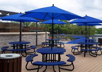 Tables with Umbrellas